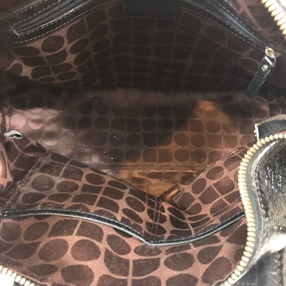 Kate Spade Black Textured‎ Patent Leather Purse